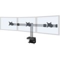 Innovative Office Products 3 Monitor Array w/ Clamp Mount In Silver/Black BILD-3-CM-104